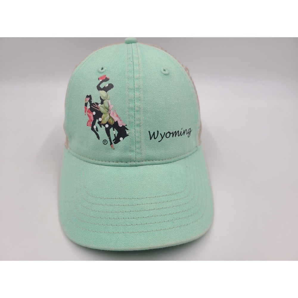 Women Comfort Colors Wyoming Mesh Trucker‎ Snapback Hat Cap Rodeo Mom Blue Beige